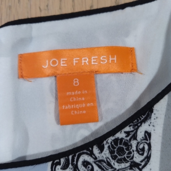 Joe Fresh shift dress blue & floral lattice print - Picture 6 of 9